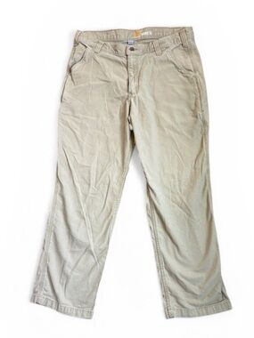 Carhartt Men's Relaxed Fit Rugged Flex Canvas Work Pant 36x30 Tan READ